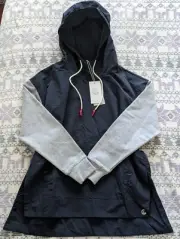 Calme-Johnny Was-Womens Nylon Pull-over Blue/Gray ~ Size XS