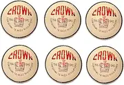 6 XCrown White Cricket Ball Match Quality School Match Balls 4 Piece Hand Stitch
