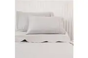 Canningvale King Mille 1000TC Cotton Bedding Sheet w/ Pillowcase Set Silver