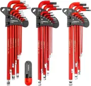 Hex Key Set Magnetic Ball End S2 Steel Large With T-Handle Hex Key Allen Wren...