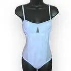 We Are HAH Bodysuit Cutout Lingerie Backless Strappy Blue XS