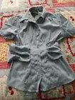 NEW Woman's size Medium Light Blue Stretch Out Blouse with Sash