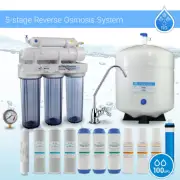 5 Stage Drinking Reverse Osmosis System PLUS Extra 7 Max Water Filters 100 GPD