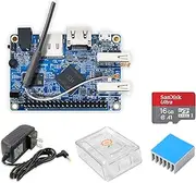 Orange Pi Lite 1GB H3 SoC Open-Source Single Board Computer, Support Android 4.4, Ubuntu, Debian Image (Lite+Case+Power+16G SD+Heatsink)