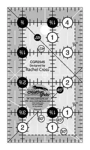 Creative Grids Quilt Ruler 2-1/2in x 4-1/2in (CGR2545)