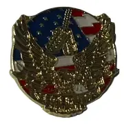 USA Veteran Eagle Dog Tags Motorcycle Hat Cap Lapel Pin
