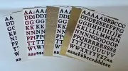 Creative Memories LARGE ABC/123 CLASSIC Sticker BROWN, WHITE, PLUM GOLD, SILVER
