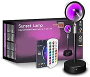 [UanTii] Tuya Smart Sunset Lamp Wireless Bluetooth Sunset Projector RGB Rainbow Atmosphere Led Light for Home Decoration App Control