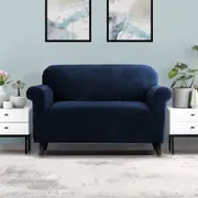 2 Seater Artiss Sofa Cover Couch Covers Velvet Sapphire
