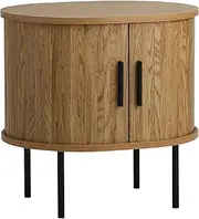 OIKITURE Set of 2 Bedside Table with Drawers, 2-Tier End Tables with Handles, Side Table Storage Cabinet MDF for Bedroom, Living Room, Home