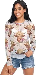 [RPLIFE] Cute Highland Cow Mesh Top Women, Sexy Mesh Top S-XXL