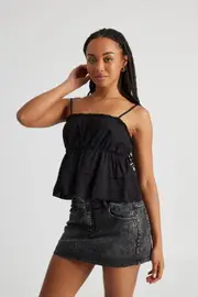 [Factorie] Factorie - Luca Ruffle Top - Black 3XS BLACK