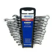 Combination Wrench 22 piece Set, Standard and Stubby, SAE and Metric CRV