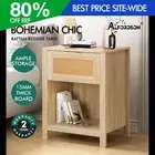 ALFORDSON Bedside Table Nightstand Side End 1 Drawer Storage Shelf Wood
