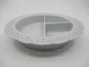 SKYE MCGHIE CREAM LACE CHILDS DIVIDED DISH - 6 7/8" x 1 1/2" 1204H