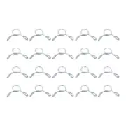Fuel Line Hose Clips, 50pcs 5mm 65Mn Steel Tubing Spring Clamps (Silver)