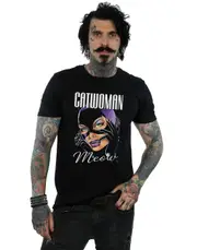 Absolute Cult DC Comics Men's Batman Catwoman Feline Fatale T-Shirt White XXXX-Large