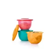 Tupperware Impressions 3 Piece Mini Bowl Set New