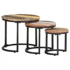 3x Side End Couch Nesting Coffee Tea Table Furniture Multi Materials vidaXL