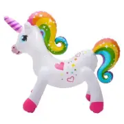 24" MAGICAL Rainbow and Hearts Unicorn Inflate Birthday Beach Gift / Decoration