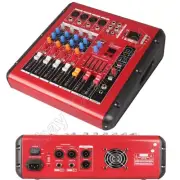 MICWL 4 Channel Radio Bluetooth Audio Mixer Mixing Console 1600W Power Amplifier