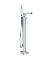 BK Eckig Brass Chrome Hand Shower Floor Mounted Bath Mixers