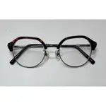 二手JINS MMF-18S-028C EYEBROW GLASSES WOOD GRAIN 咖啡色木質調鏡框