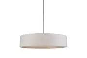 Apollo Hanging Pendant Lamp Fabric Shade - White