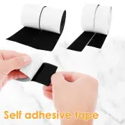 2 Pcs Nylon Hook and Loop Tape Reusable Self Adhesive Strips Easy to Use teJCd