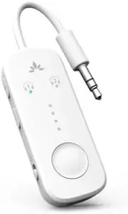 Bluetooth 5.3 Airplane Audio Adapter for Dual Headphones and Low Latency