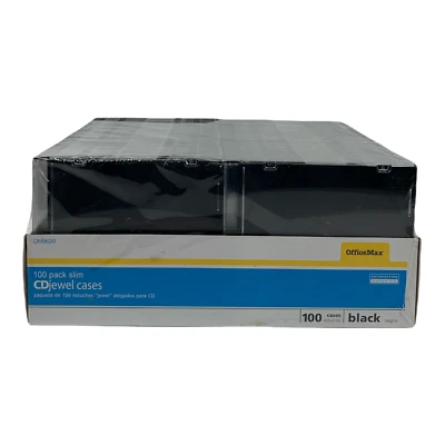 CD DVD Blu-Ray Video Game Black Slim Jewel Storage Cases