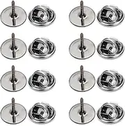 TuNan 80 Pairs Pin Backs With Blank Pins (10mm*9mm), Butterfly Clutch Tie Tacks Replacement for Label Craft Jewelry Making - Black