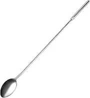 Cocktail Mixing Spoon, Stainless Steel Teardrop Cocktail Stirrer Bar Spoon Long Handle Mixing Spoons for Home Cafe Bar, 11.8in