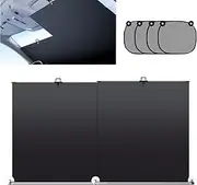 Automatic Retractable Car Sunshade, 29.5-55.12in Retractable Car Sun Shade Windshield, Foldable Automatic Retractable Sunshade for Car Windshield (1pcs)