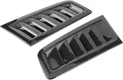 Decorative Intake Scoop Turbo Trim Cover, 2Pcs Universal Bonnet Air Vents Engine Hood Car Exterior Parts, for Car Hood Scoop(Carbon Fiber)