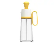 550ML Household Oil Bottle Strong Toughness Not Easy to Break Oil Brush Bottle for Roasting-Yellow