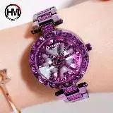 在飛比找遠傳friDay購物優惠-HANNAH MARTIN 時來運轉腕錶-HM-6012-紫