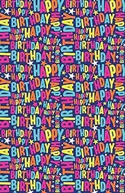 Happy Birthday Wrapping Paper 4M ROLL WRAP Birthday Print Gift WRAP Adults & Children