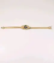 14K SOLID Yellow Gold Dominican Republic I.D. Bracelet Cuban Link 21.80 Grams