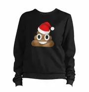 Christmas Emoji Poo Sweatshirt CrewneckHoodie sweatshirt