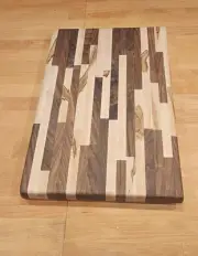 Hand Made Maple Walnut Edge Grain Cutting Board