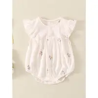 在飛比找ETMall東森購物網優惠-嬰兒衣服夏季薄款女寶包屁衣純棉女嬰夏裝公主0一3月新生兒連體