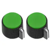 2Pcs 19x16mm Bakelite Potentiometer Volume Control Rotary Knob Green Black