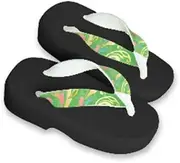 Hajime(一歩) [One Step] [Hajime] Geta Clogs, Soft and Water Resistant, Made of Sponge, XS Black, Gradeflower x Green, Gradeflower x Green (Gradeflower x Green/XS), Gradiene Flower × Green, 18.5 cm