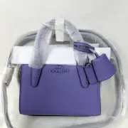 Coach Andrea Mini Carryall Crossbody In Leather In Light Violet CO974 NWT