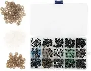 Respicefinem 264pcs Toy Plastic Eyes Multiple Colour Ideal for Hand Made Dolls Teddy Bears and Stuffed Animals DIY Toys Accessories