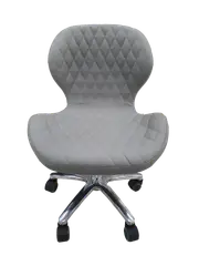Salon Chair Stool Round 1037 Hydraulic Hairdressing Leather PU Grey