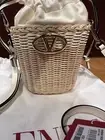 Valentino Garavani VLogo Signature wicker bucket bag