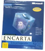 Vintage MICROSOFT Encarta ENCYCLOPEDIA 2000 Windows PC CD ~ Big Box ~ NOS NRFB