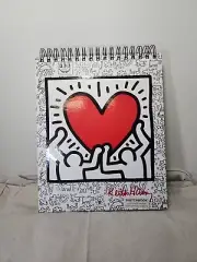 Keith Haring Love Heart Art Perforated Sheets Spiral Drawing Sketchbook NEW